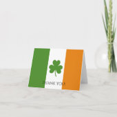 St Patrick's Ierse vlag met Shamrock | personalise Bedankkaart (Voorkant)