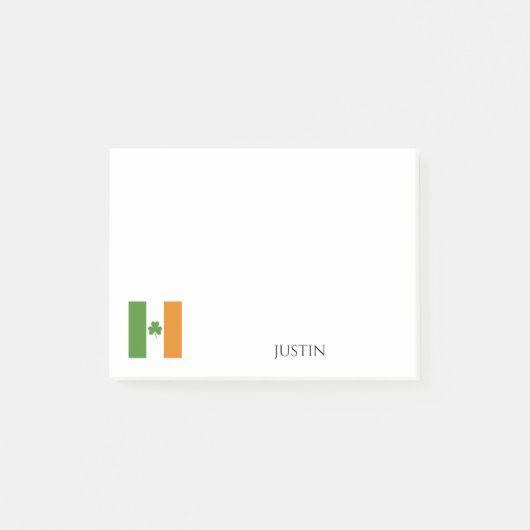 St Patrick's Ierse vlag met Shamrock | personalise Post-it® Notes (Voorkant)