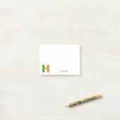 St Patrick's Ierse vlag met Shamrock | personalise Post-it® Notes (Op bureau)