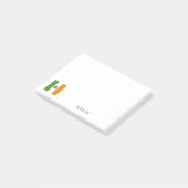 St Patrick's Ierse vlag met Shamrock | personalise Post-it® Notes (Schuin)