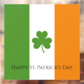 St Patrick's Ierse vlag met Shamrock | personalise Raamsticker (Vel 2)