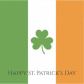 St Patrick's Ierse vlag met Shamrock | personalise Sticker (Voorkant)