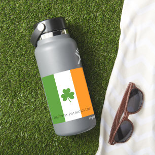 St Patrick's Ierse vlag met Shamrock   personalise Sticker