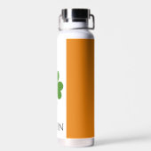 St Patrick's Ierse vlag met Shamrock | personalise Waterfles (Achterkant)