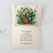 St. Patrick's Ierse Zegen Vakantiekaart Feestdagen Kaart (Binnen)