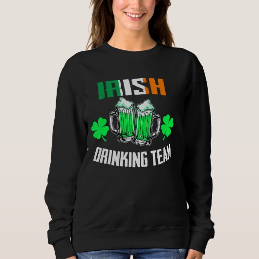 St Patrick's Irish Beer Drink Team Ireland Flag Trui (Voorkant)