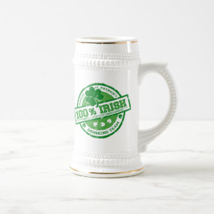 St. Patrick's Irish Drink Team grappig stein Bierpul