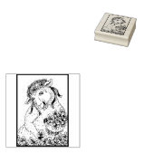 ST. PATRICK'S IRISH EWE EN SHAMROCKS RUBBER STEMP RUBBERSTEMPEL (Gestempeld)