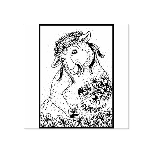 ST. PATRICK'S IRISH EWE EN SHAMROCKS RUBBER STEMP RUBBERSTEMPEL (Afrduk)