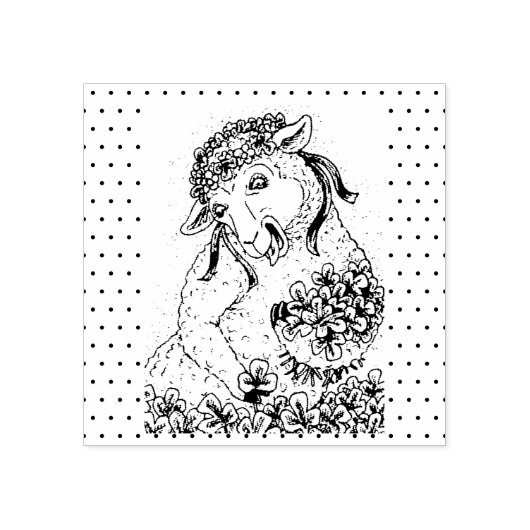 ST. PATRICK'S IRISH EWE EN SHAMROCKS RUBBER STEMP RUBBERSTEMPEL (Afrduk)