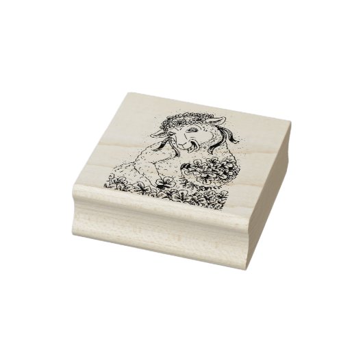 ST. PATRICK'S IRISH EWE EN SHAMROCKS RUBBER STEMP RUBBERSTEMPEL (Stempel)