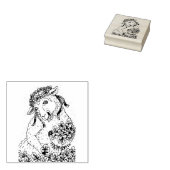 ST. PATRICK'S IRISH EWE EN SHAMROCKS RUBBER STEMP RUBBERSTEMPEL (Gestempeld)