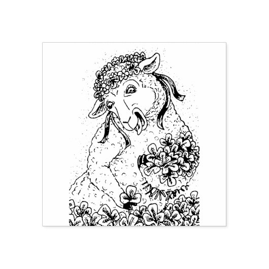 ST. PATRICK'S IRISH EWE EN SHAMROCKS RUBBER STEMP RUBBERSTEMPEL (Afrduk)