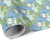 ST. PATRICK'S IRISH EWE & SHAMROCKS WRAPPING PAPER CADEAUPAPIER (Rol Hoek)