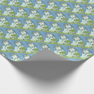 ST. PATRICK'S IRISH EWE & SHAMROCKS WRAPPING PAPER CADEAUPAPIER