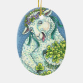 ST. PATRICK'S IRISH EWE, SHEEP ORNAMENT Oval (Achterkant)