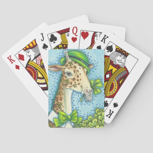 ST. PATRICK'S IRISH GIRAFFE PLAYCARDS Poker Pokerkaarten (Achterkant)