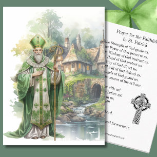 St. Patrick's Irish Ireland Holy Prayer Kaart Visitekaartje