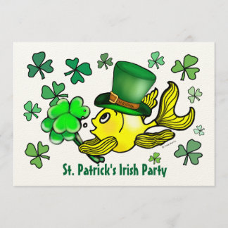 ST PATRICK'S IRISH PARTITY INVITATION gelukzaldvis Kaart