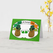 St Patrick's Irish Potato Personalized Kaart (Gele Bloem)