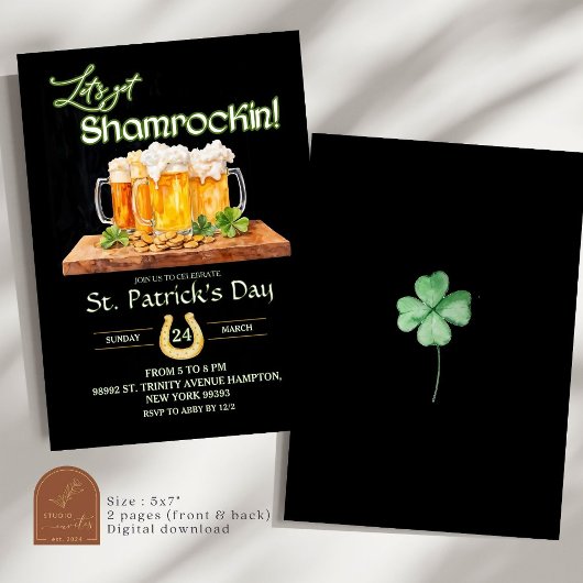 St Patricks Irish Shamrock Verjaardag Kaart