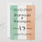 St Patricks Irish Shamrocks Shenanigans Waterverf Kaart (Voorkant)