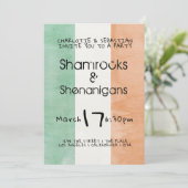 St Patricks Irish Shamrocks Shenanigans Waterverf Kaart (Staand voorkant)