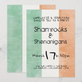 St Patricks Irish Shamrocks Shenanigans Waterverf Kaart