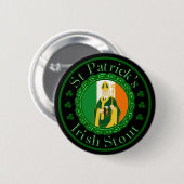 St. Patrick's Irish Stout Ronde Button 5,7 Cm (Voorkant /achterkant)