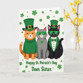 St Patricks Kaart voor Zus (Gele Bloem)