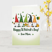 St Patricks Kabouters Vector Kunstkaart Kaart (Gele Bloem)