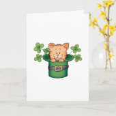 St. Patricks Kat Kaart (Gele Bloem)