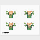 St. Patricks Kat Ovale Sticker (Vel)