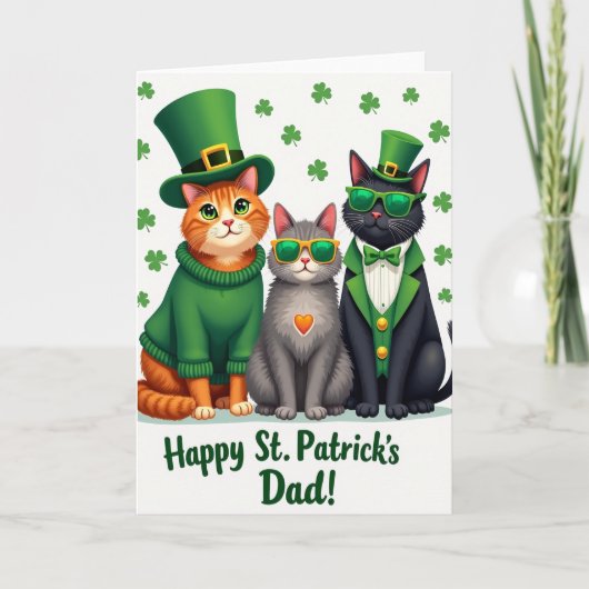 St Patricks Katten Papa Kaart (Voorkant)