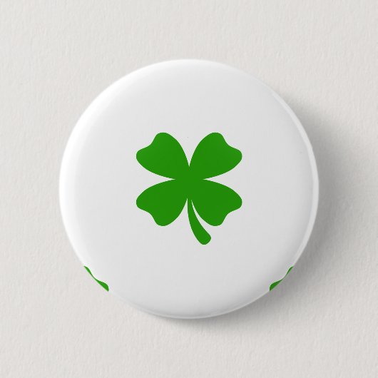 st patricks klaver emoji ronde button 5,7 cm (Voorkant)
