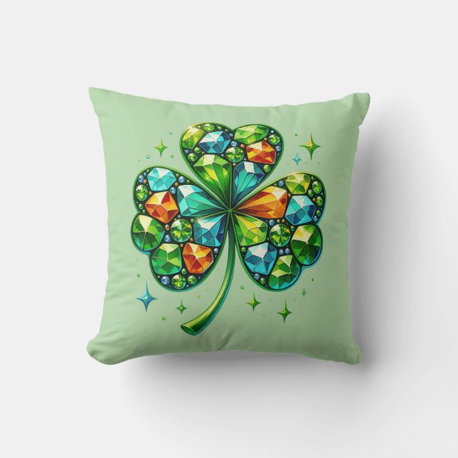 St. Patrick's Klaver Kussen (Voorkant)