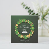 St. Patrick's Klaverblad Munten Feestdagenkaart (Staand voorkant)