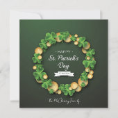 St. Patrick's Klaverblad Munten Feestdagenkaart (Voorkant)