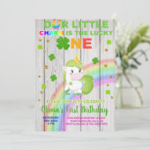 St. Patrick's kleine charme verjaardagsfeest nodig Kaart (Staand voorkant)