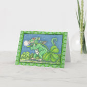 ST. PATRICK'S KLEINE IRISCHE DRAGON GREETINGSKAART KAART (Voorkant)