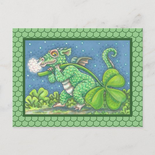ST. PATRICK'S KLEINE IRISH DRAGON FANTASY BRIEFKAA BRIEFKAART (Voorkant)