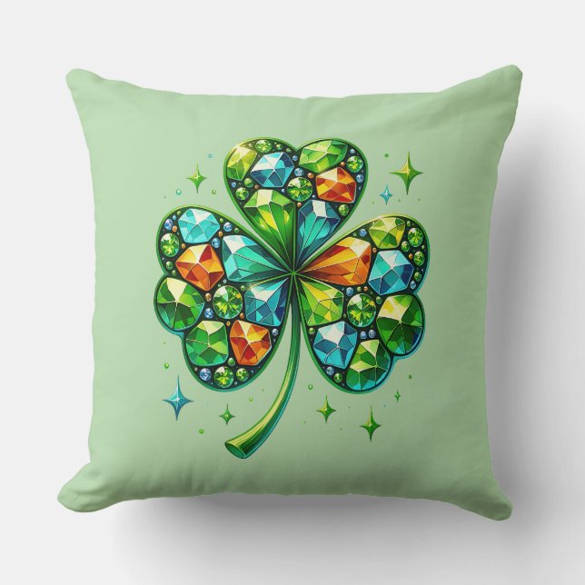 St. Patrick's Kloverkussen Kussen (Voorkant)