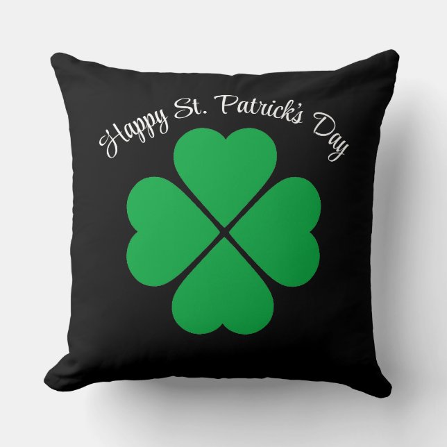 St. Patrick's Kloverkussen Kussen (Voorkant)