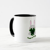 St. Patricks Konijn Trots om Iers Klaverblad te zi Mok (Voorkant links)