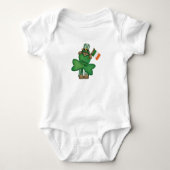 St. Patrick's Kus Me Ierse Teddydbeer Baby Rompert Romper (Voorkant)