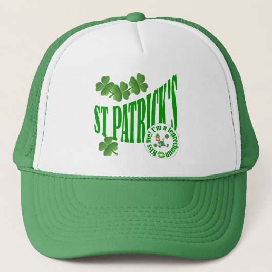 St Patrick's, kus me ik ben een leprechaun Trucker Pet (Voorkant)
