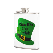 St. Patricks Kus me Ik ben Ierse Vinyl Wrapped Fla Heupfles (Links)