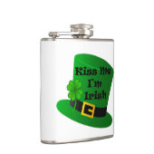 St. Patricks Kus me Ik ben Ierse Vinyl Wrapped Fla Heupfles (Rechts)