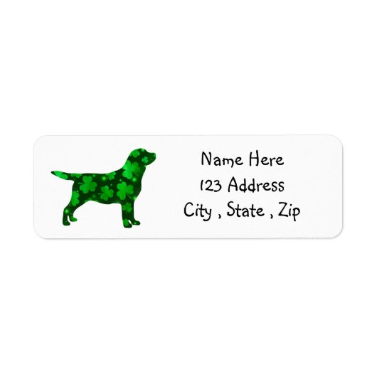 St.Patrick's Labrador - Black Lab Etiket (Voorkant)