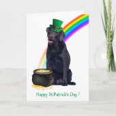 St. Patrick's Labrador - Black Lab Feestdagen Kaart (Voorkant)